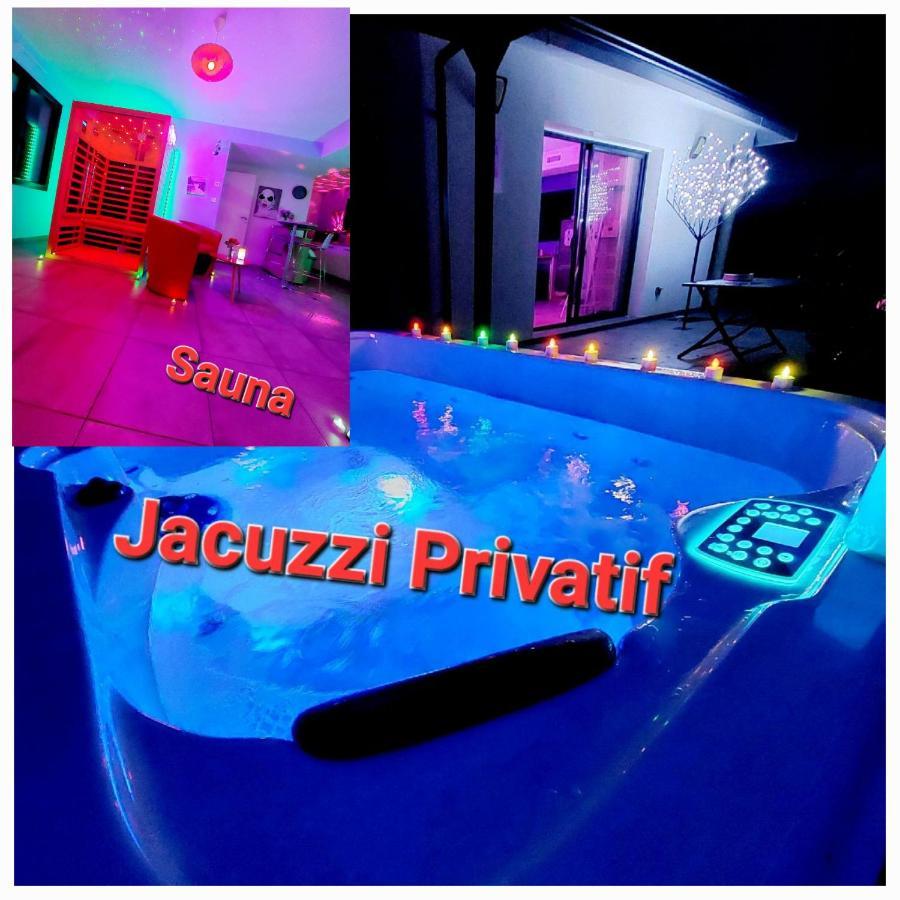 Un Sejour Romantique En Couple Avec Jacuzzi Prive Chromotherapie Jardin Maison Privee Ychoux Exterior foto